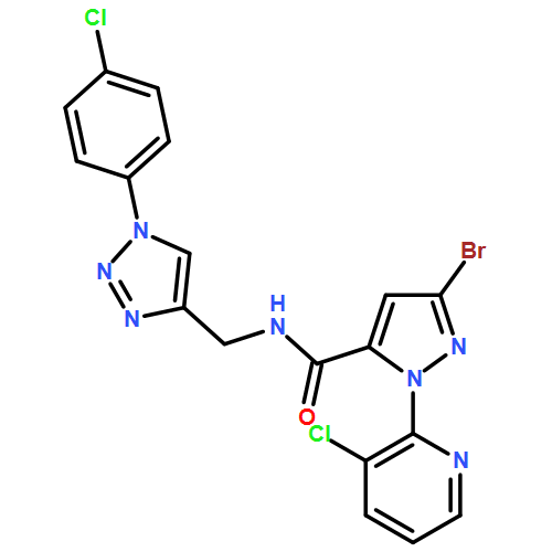 1H-Pyrazole-5-carboxamide, 3-bromo-N-[[1-(4-chlorophenyl)-1H-1,2,3-triazol-4-yl]methyl]-1-(3-chloro-2-pyridinyl)-