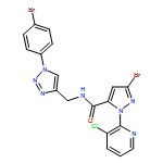 1H-Pyrazole-5-carboxamide, 3-bromo-N-[[1-(4-bromophenyl)-1H-1,2,3-triazol-4-yl]methyl]-1-(3-chloro-2-pyridinyl)-