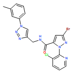 1H-Pyrazole-5-carboxamide, 3-bromo-1-(3-chloro-2-pyridinyl)-N-[[1-(3-methylphenyl)-1H-1,2,3-triazol-4-yl]methyl]-