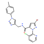 1H-Pyrazole-5-carboxamide, 3-bromo-1-(3-chloro-2-pyridinyl)-N-[[1-(4-methylphenyl)-1H-1,2,3-triazol-4-yl]methyl]-