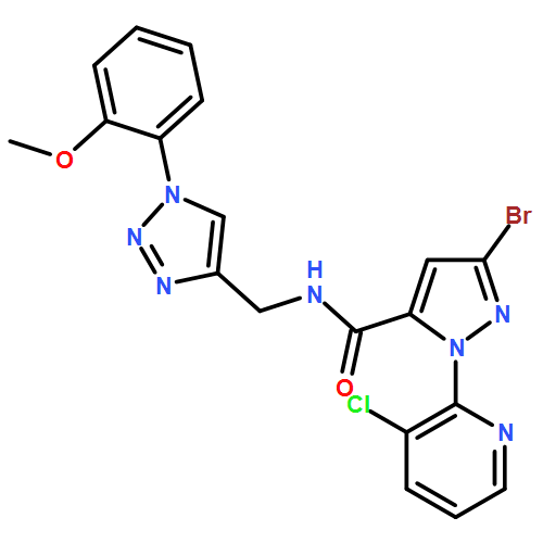 1H-Pyrazole-5-carboxamide, 3-bromo-1-(3-chloro-2-pyridinyl)-N-[[1-(2-methoxyphenyl)-1H-1,2,3-triazol-4-yl]methyl]-
