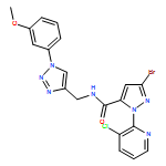 1H-Pyrazole-5-carboxamide, 3-bromo-1-(3-chloro-2-pyridinyl)-N-[[1-(3-methoxyphenyl)-1H-1,2,3-triazol-4-yl]methyl]-