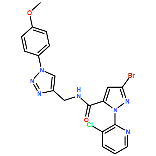 1H-Pyrazole-5-carboxamide, 3-bromo-1-(3-chloro-2-pyridinyl)-N-[[1-(4-methoxyphenyl)-1H-1,2,3-triazol-4-yl]methyl]-