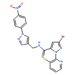 1H-Pyrazole-5-carboxamide, 3-bromo-1-(3-chloro-2-pyridinyl)-N-[[1-(4-nitrophenyl)-1H-1,2,3-triazol-4-yl]methyl]-