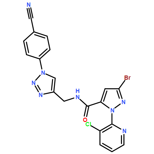 1H-Pyrazole-5-carboxamide, 3-bromo-1-(3-chloro-2-pyridinyl)-N-[[1-(4-cyanophenyl)-1H-1,2,3-triazol-4-yl]methyl]-