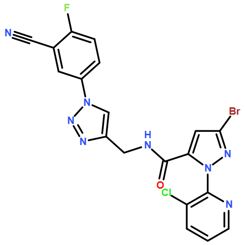 1H-Pyrazole-5-carboxamide, 3-bromo-1-(3-chloro-2-pyridinyl)-N-[[1-(3-cyano-4-fluorophenyl)-1H-1,2,3-triazol-4-yl]methyl]-
