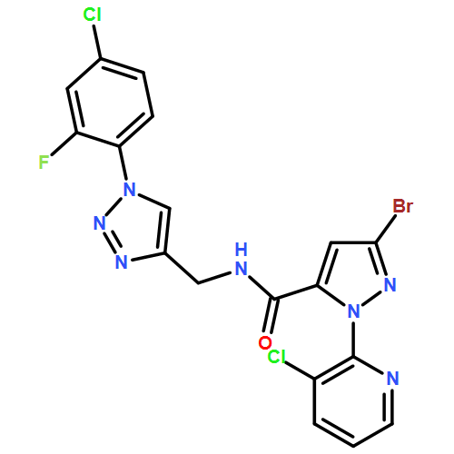 1H-Pyrazole-5-carboxamide, 3-bromo-N-[[1-(4-chloro-2-fluorophenyl)-1H-1,2,3-triazol-4-yl]methyl]-1-(3-chloro-2-pyridinyl)-