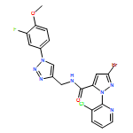 1H-Pyrazole-5-carboxamide, 3-bromo-1-(3-chloro-2-pyridinyl)-N-[[1-(3-fluoro-4-methoxyphenyl)-1H-1,2,3-triazol-4-yl]methyl]-