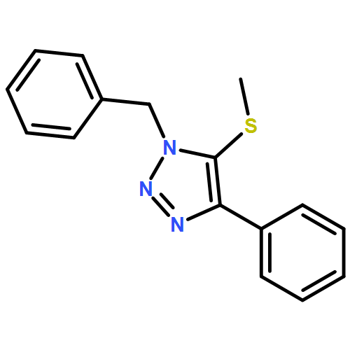 1H-1,2,3-Triazole, 5-(methylthio)-4-phenyl-1-(phenylmethyl)-