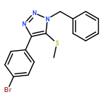 1H-1,2,3-Triazole, 4-(4-bromophenyl)-5-(methylthio)-1-(phenylmethyl)-