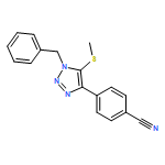 Benzonitrile, 4-[5-(methylthio)-1-(phenylmethyl)-1H-1,2,3-triazol-4-yl]-