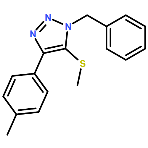 1H-1,2,3-Triazole, 4-(4-methylphenyl)-5-(methylthio)-1-(phenylmethyl)-
