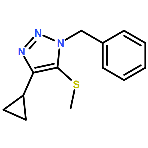 1H-1,2,3-Triazole, 4-cyclopropyl-5-(methylthio)-1-(phenylmethyl)-