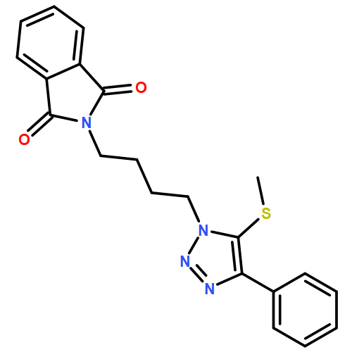 1H-Isoindole-1,3(2H)-dione, 2-[4-[5-(methylthio)-4-phenyl-1H-1,2,3-triazol-1-yl]butyl]-