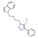 1H-Indole, 1-[4-[5-(methylthio)-4-phenyl-1H-1,2,3-triazol-1-yl]butyl]-