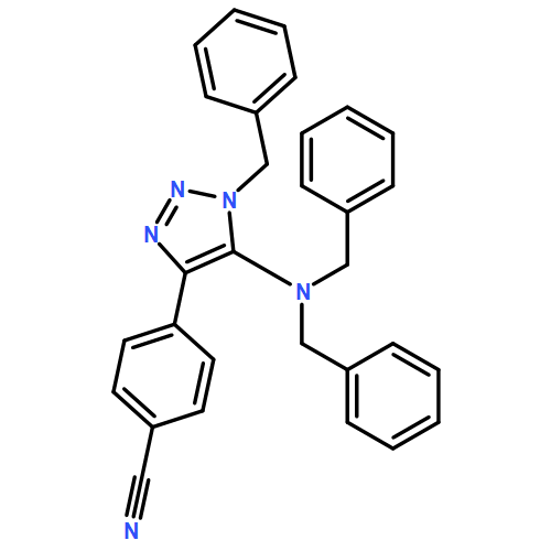 Benzonitrile, 4-[5-[bis(phenylmethyl)amino]-1-(phenylmethyl)-1H-1,2,3-triazol-4-yl]-