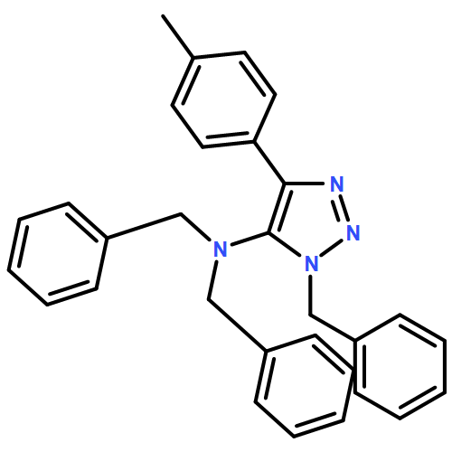 1H-1,2,3-Triazol-5-amine, 4-(4-methylphenyl)-N,N,1-tris(phenylmethyl)-