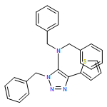 1H-1,2,3-Triazol-5-amine, N,N,1-tris(phenylmethyl)-4-(2-thienyl)-