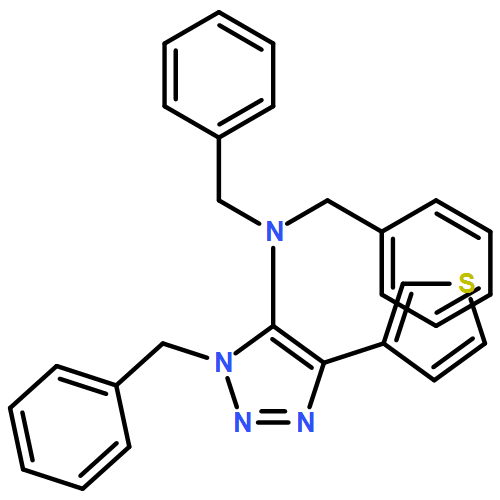1H-1,2,3-Triazol-5-amine, N,N,1-tris(phenylmethyl)-4-(3-thienyl)-