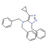 1H-1,2,3-Triazol-5-amine, 4-cyclopropyl-N,N,1-tris(phenylmethyl)-