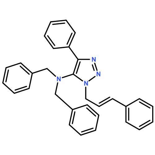 1H-1,2,3-Triazol-5-amine, 4-phenyl-N,N-bis(phenylmethyl)-1-(3-phenyl-2-propen-1-yl)-