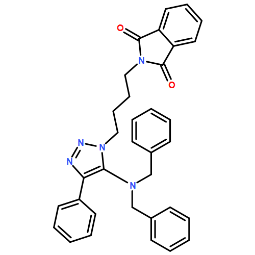 1H-Isoindole-1,3(2H)-dione, 2-[4-[5-[bis(phenylmethyl)amino]-4-phenyl-1H-1,2,3-triazol-1-yl]butyl]-