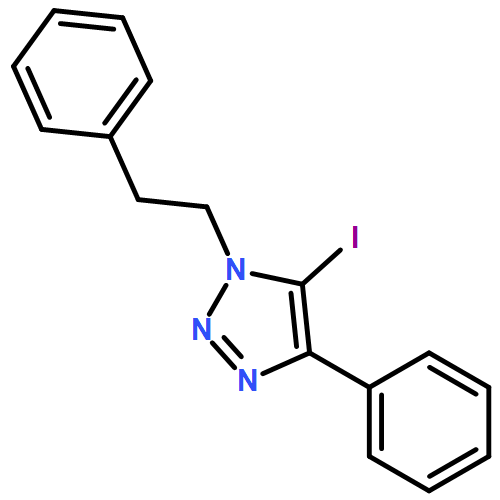 1H-1,2,3-Triazole, 5-iodo-4-phenyl-1-(2-phenylethyl)-