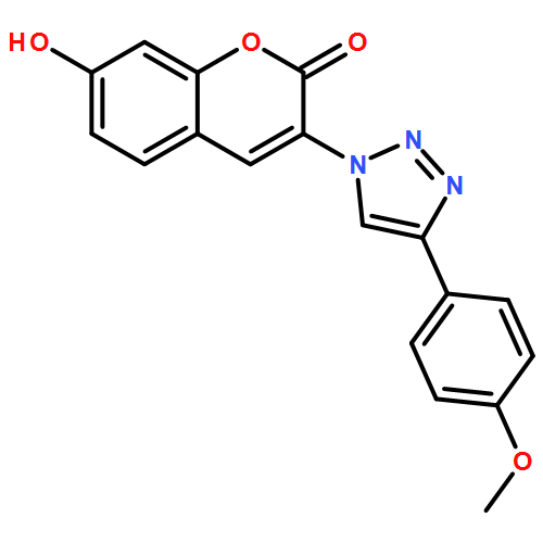 2H-1-Benzopyran-2-one, 7-hydroxy-3-[4-(4-methoxyphenyl)-1H-1,2,3-triazol-1-yl]-