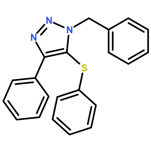 1H-1,2,3-Triazole, 4-phenyl-1-(phenylmethyl)-5-(phenylthio)-