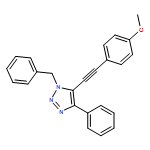 1H-1,2,3-Triazole, 5-[2-(4-methoxyphenyl)ethynyl]-4-phenyl-1-(phenylmethyl)-
