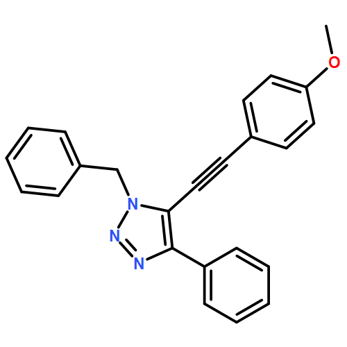 1H-1,2,3-Triazole, 5-[2-(4-methoxyphenyl)ethynyl]-4-phenyl-1-(phenylmethyl)-