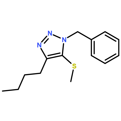 1H-1,2,3-Triazole, 4-butyl-5-(methylthio)-1-(phenylmethyl)-