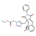 1H-1,2,3-Triazole-1-acetic acid, 4-[[(3R,4E)-4-[(3-bromophenyl)methylene]-2,5-dioxo-1-phenyl-3-(2-propyn-1-yl)-3-pyrrolidinyl]methyl]-, ethyl ester