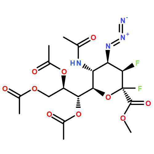 D-erythro-β-L-manno-2-Nonulopyranosonic acid, 5-(acetylamino)-4-azido-2,3,4,5-tetradeoxy-2,3-difluoro-, methyl ester, 7,8,9-triacetate
