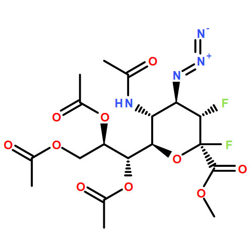 D-erythro-β-L-gluco-2-Nonulopyranosonic acid, 5-(acetylamino)-4-azido-2,3,4,5-tetradeoxy-2,3-difluoro-, methyl ester, 7,8,9-triacetate