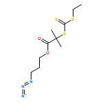 Propanoic acid, 2-[[(ethylthio)thioxomethyl]thio]-2-methyl-, 3-azidopropyl ester