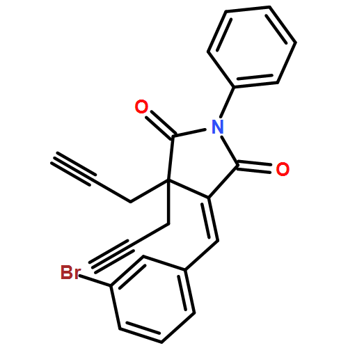 2,5-Pyrrolidinedione, 4-[(3-bromophenyl)methylene]-1-phenyl-3,3-di-2-propyn-1-yl-, (4E)-