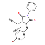 2,5-Pyrrolidinedione, 4-[(4-bromophenyl)methylene]-1-phenyl-3,3-di-2-propyn-1-yl-, (4E)-