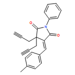 2,5-Pyrrolidinedione, 4-[(4-methylphenyl)methylene]-1-phenyl-3,3-di-2-propyn-1-yl-, (4E)-