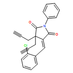2,5-Pyrrolidinedione, 4-[(2-chlorophenyl)methylene]-1-phenyl-3,3-di-2-propyn-1-yl-, (4E)-
