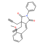 2,5-Pyrrolidinedione, 4-[(2-methoxyphenyl)methylene]-1-phenyl-3,3-di-2-propyn-1-yl-, (4E)-