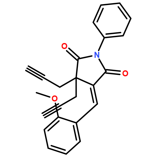 2,5-Pyrrolidinedione, 4-[(2-methoxyphenyl)methylene]-1-phenyl-3,3-di-2-propyn-1-yl-, (4E)-