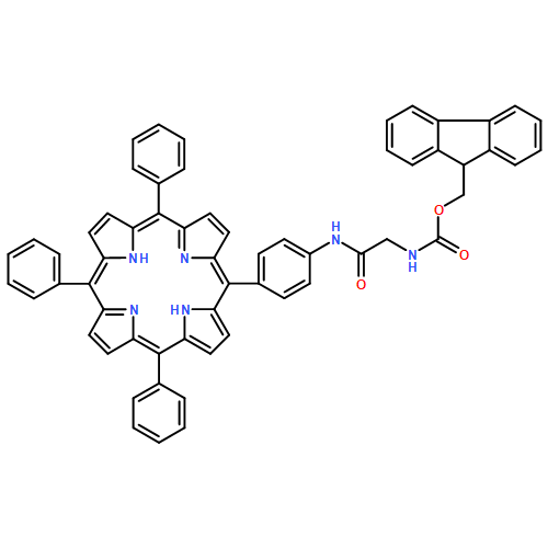 Carbamic acid, N-[2-oxo-2-[[4-(10,15,20-triphenyl-21H,23H-porphin-5-yl)phenyl]amino]ethyl]-, 9H-fluoren-9-ylmethyl ester