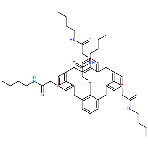 Acetamide, 2,2',2'',2'''-[pentacyclo[19.3.1.13,7.19,13.115,19]octacosa-1(25),3,5,7(28),9,11,13(27),15,17,19(26),21,23-dodecaene-25,26,27,28-tetrayltetrakis(oxy)]tetrakis[N-butyl-