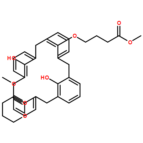 Butanoic acid, 4,4'-[(26,28-dihydroxypentacyclo[19.3.1.13,7.19,13.115,19]octacosa-1(25),3,5,7(28),9,11,13(27),15,17,19(26),21,23-dodecaene-25,27-diyl)bis(oxy)]bis-, 1,1'-dimethyl ester