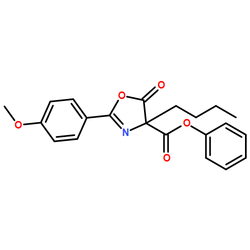 4-Oxazolecarboxylic acid, 4-butyl-4,5-dihydro-2-(4-methoxyphenyl)-5-oxo-, phenyl ester