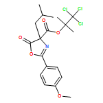 4-Oxazolecarboxylic acid, 4,5-dihydro-2-(4-methoxyphenyl)-4-(2-methylpropyl)-5-oxo-, 2,2,2-trichloro-1,1-dimethylethyl ester