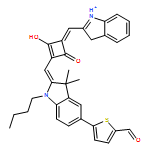 3H-Indolium, 2-[[3-[[1-butyl-5-(5-formyl-2-thienyl)-1,3-dihydro-3,3-dimethyl-2H-indol-2-ylidene]methyl]-2-hydroxy-4-oxo-2-cyclobuten-1-ylidene]methyl]-
