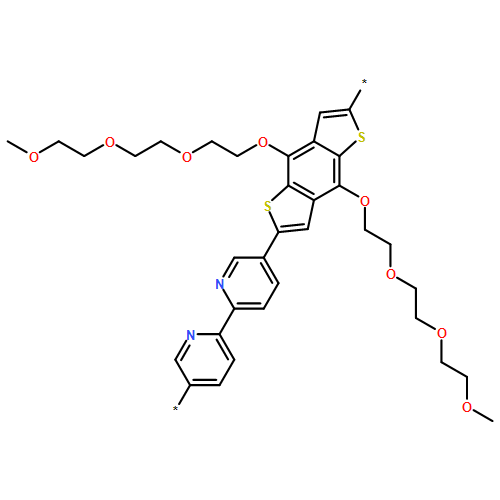 Poly[[2,2'-bipyridine]-5,5'-diyl[4,8-bis[2-[2-(2-methoxyethoxy)ethoxy]ethoxy]benzo[1,2-b:4,5-b']dithiophene-2,6-diyl]]
