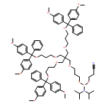 Phosphoramidous acid, N,N-bis(1-methylethyl)-, 3-[3-[3-[bis(4-methoxyphenyl)phenylmethoxy]propoxy]-2,2-bis[[3-[bis(4-methoxyphenyl)phenylmethoxy]propoxy]methyl]propoxy]propyl 2-cyanoethyl ester